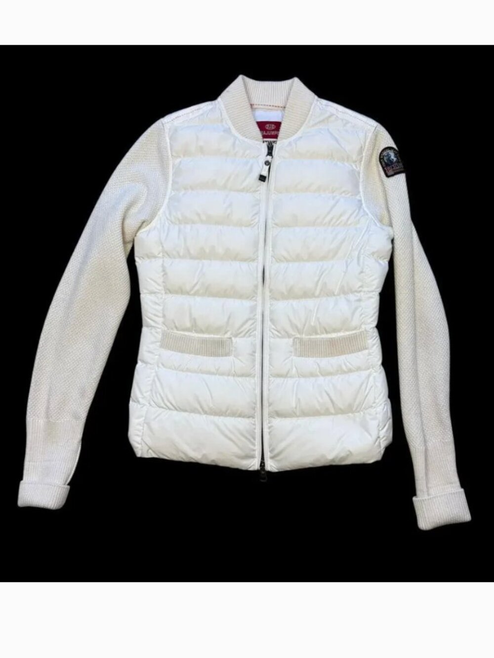 ParaJumpers Knitwear Mixed Media Jacket Cream XS